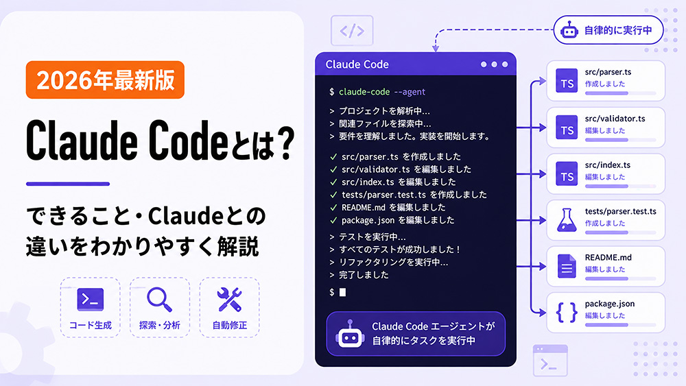 Claude Codeとは？できること・通常Claudeとの違いをわかりやすく解説【2026年最新】